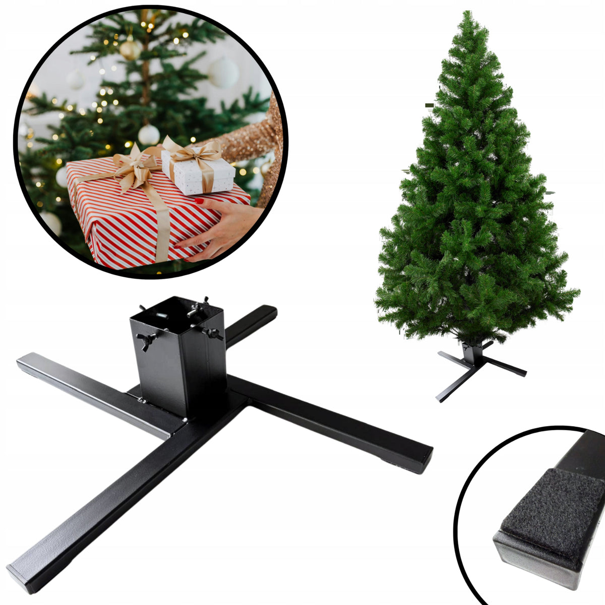 LARGE CHRISTMAS TREE STAND for Metal Christmas Tree LARGE BLACK modern 300cm