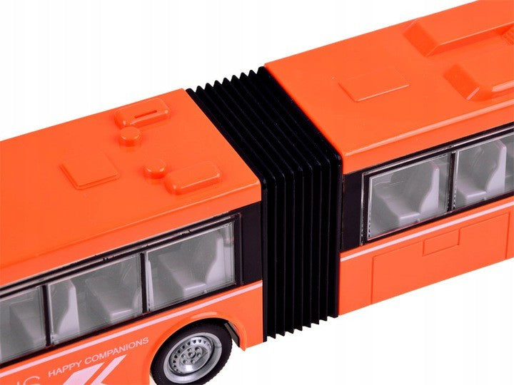 LARGE CITY ARTICULATED BUS 46 CM CITY SOUNDS OF LIGHT OPENING DOORS Packaging status original