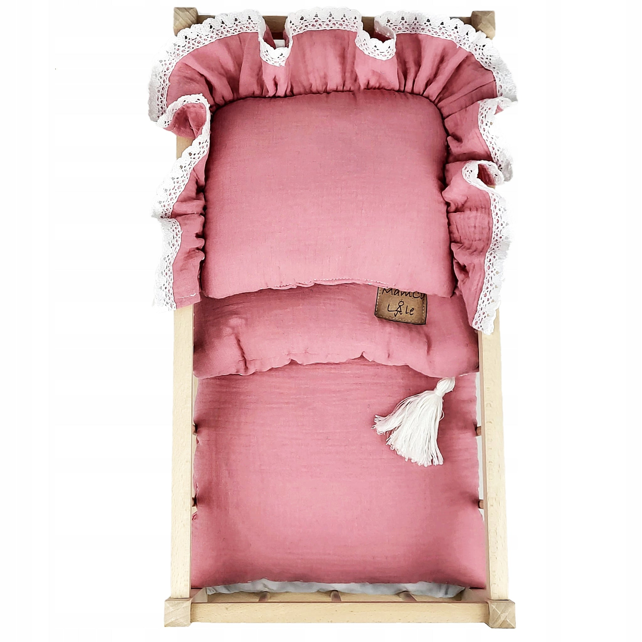 LARGE CRIB DOLL BED WITH BEAUTIFUL BEDDING Manufacturer code Mamcilale