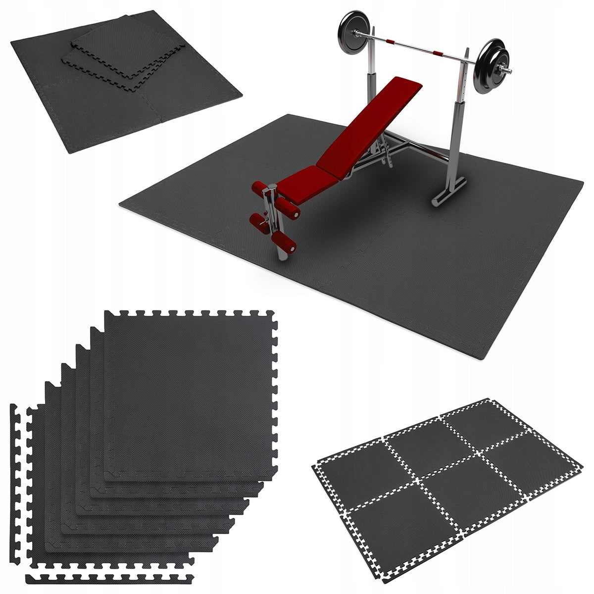 LARGE CUSHIONING MAT FOR PUZZLE EQUIPMENT 176,5X118X1CM 6 PCS. GYMTEK