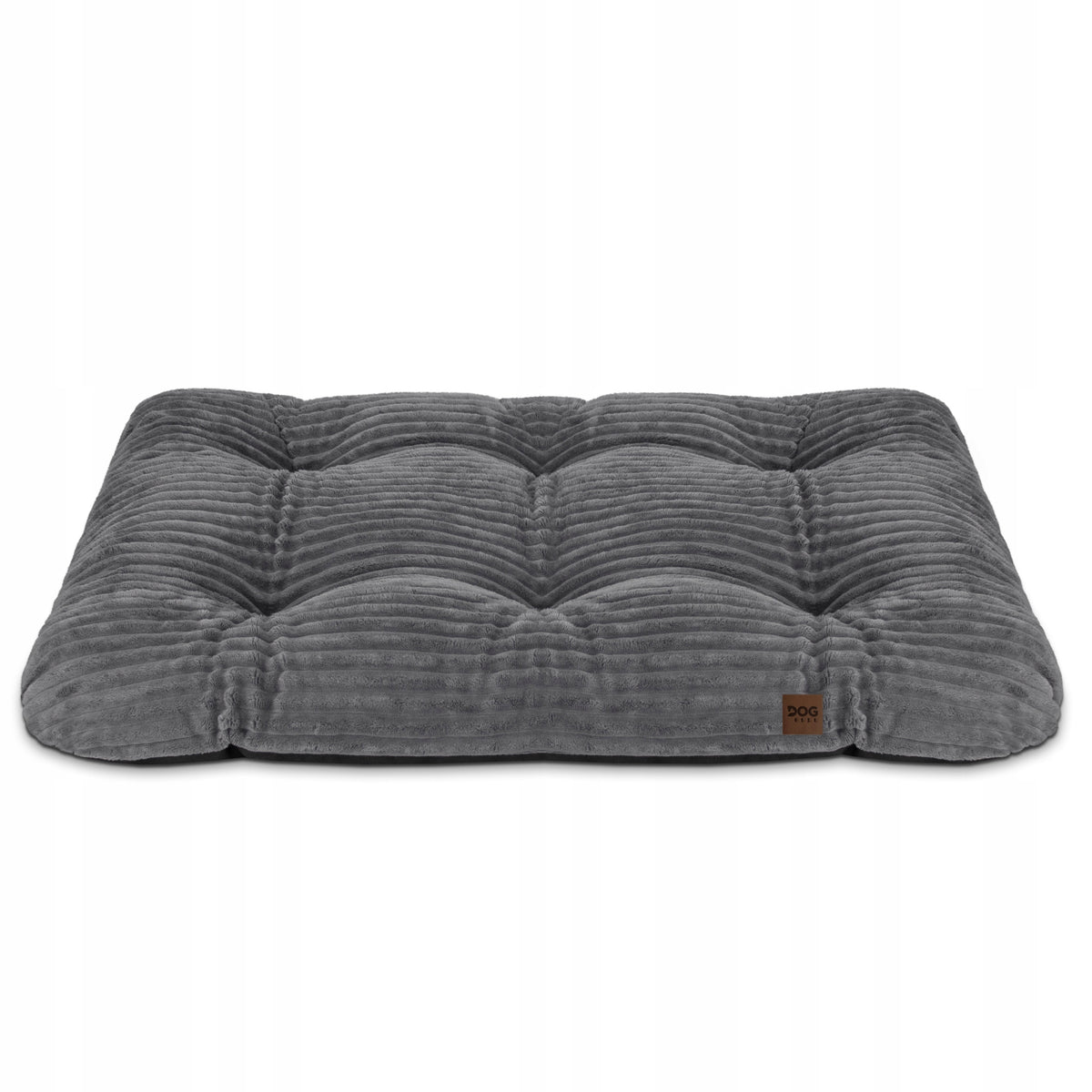 LARGE DOG BED 100x70 CM SOFT FUR STRIPES GREY THICK PILLOW Brand Dogguru