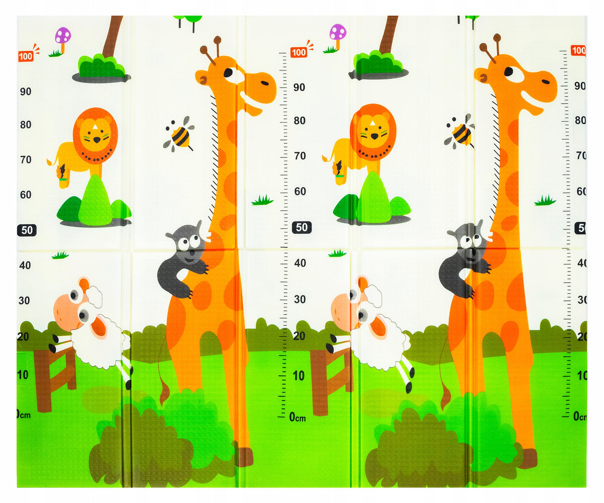LARGE DOUBLE-SIDED EDUCATIONAL MAT FOR CHILDREN XPE 180x150 CM THICK GIRAFFES EAN (GTIN) 5904204234290