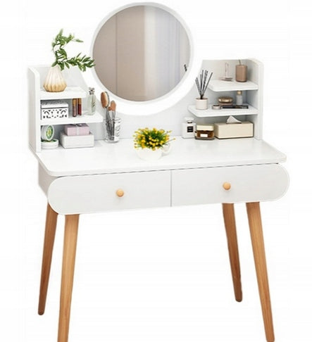 LARGE DRESSING TABLE COSMETIC WITH MAKEUP MIRROR WITH LED GIRL LIGHTING Manufacturer code TOALETKA Z LUSTREM DO MAKIJAŻU KOSMETYCZNA