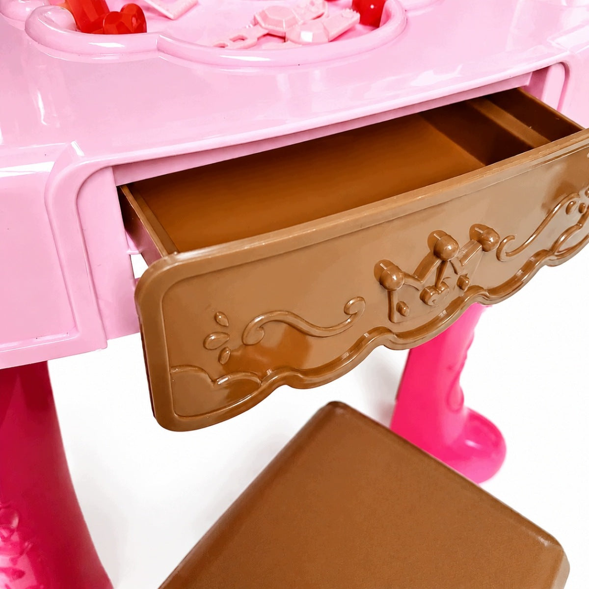 LARGE DRESSING TABLE FOR GIRLS STRONG CHAIR Kid's age 3+ years
