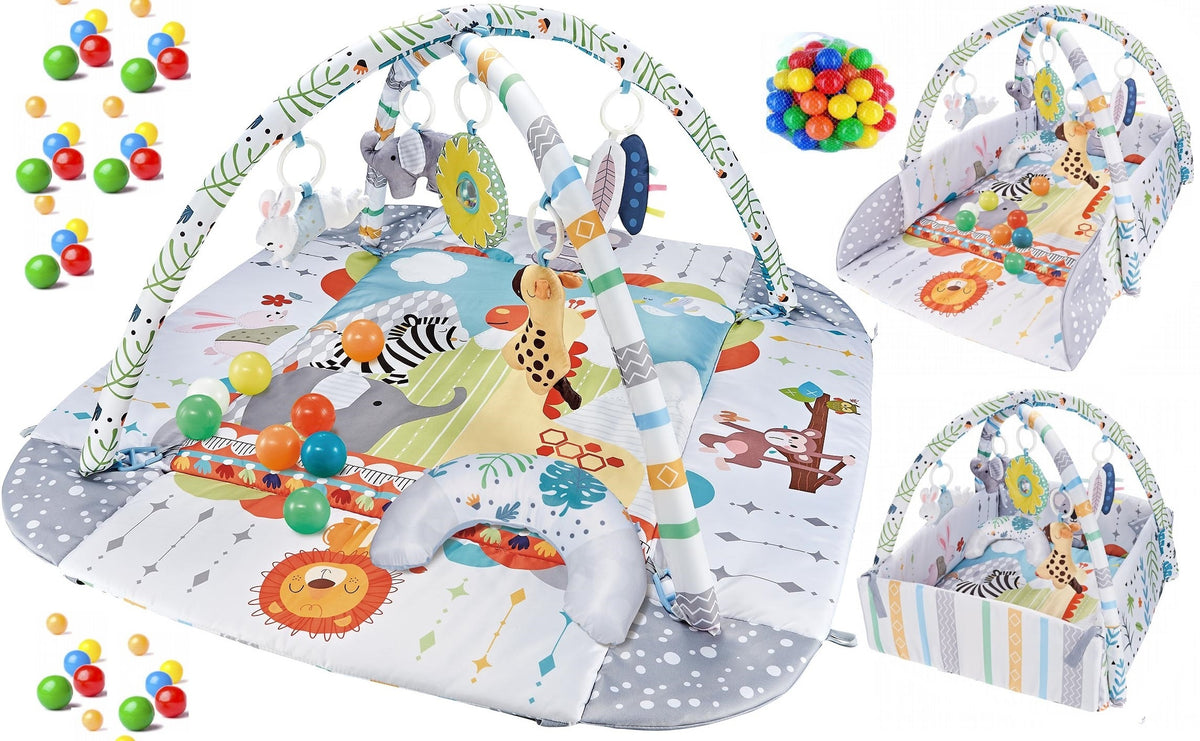 LARGE EDUCATIONAL MAT INTERACTIVE SOFT PLAYPEN BABY BALL CUSHION