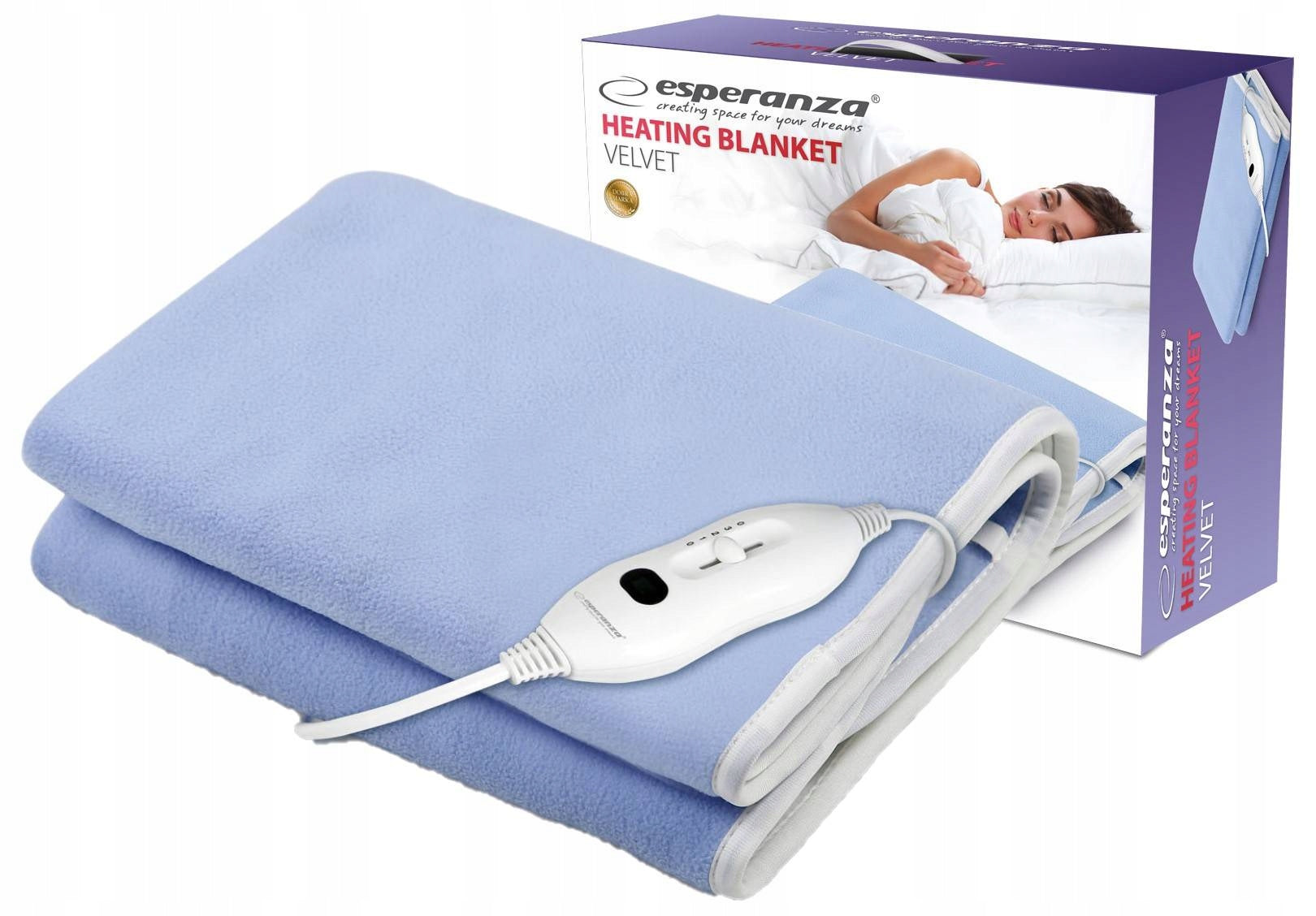 LARGE ELECTRIC BLANKET SOFT HEATING MAT 150x80 POLAR + PILOT