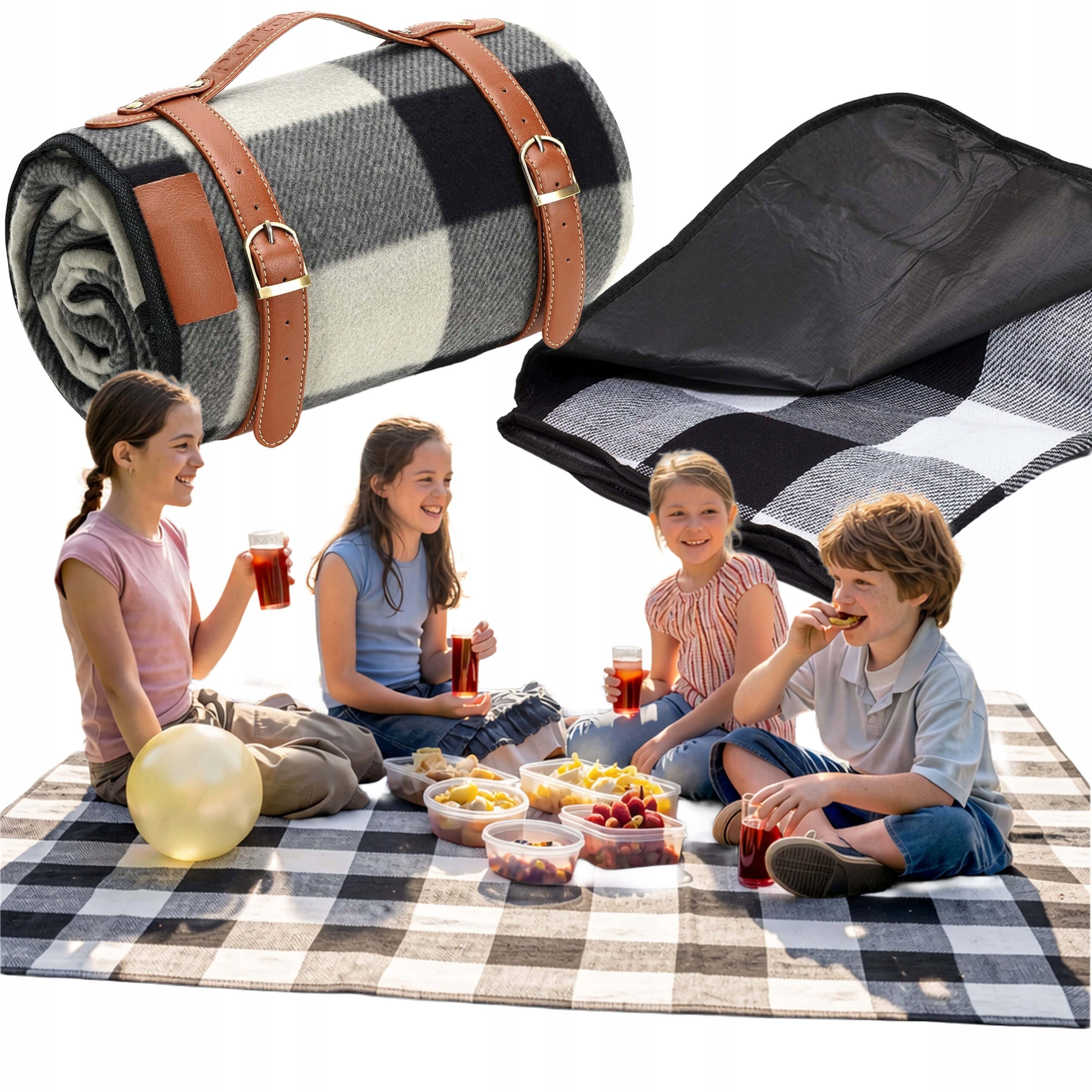 LARGE FOLDING BEACH BLANKET PICNIC WATERPROOF FOR PICNIC CAMPING 200x200 CM