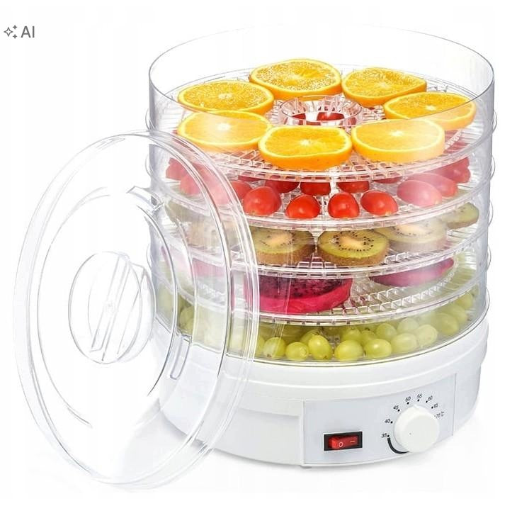 LARGE FOOD DRYER FOR MUSHROOMS AND FRUITS STRONG 600W 5 SIEVES Packaging status original