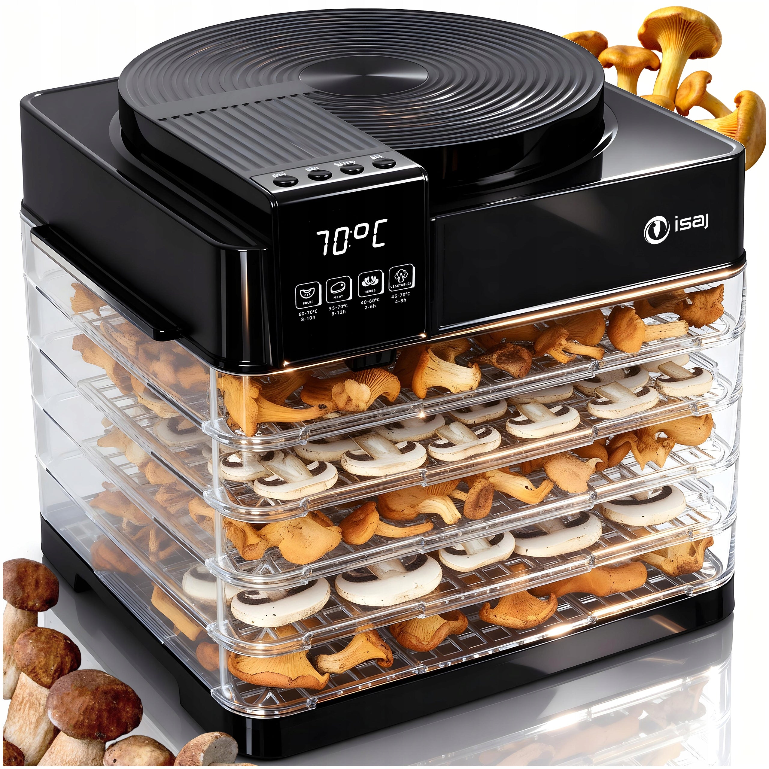 LARGE FOOD DRYER FOR MUSHROOMS FRUIT FOOD ISAJ SF1 + TIMER