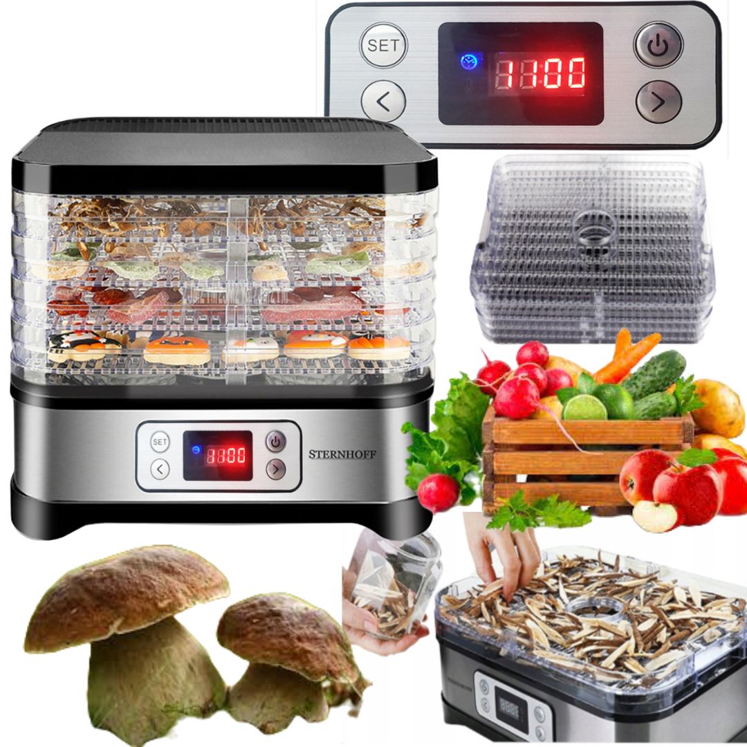 LARGE FOOD GRADE VEGETABLE FRUIT MUSHROOM DRYER 5 SIEVES STRONG 450W CLOCK