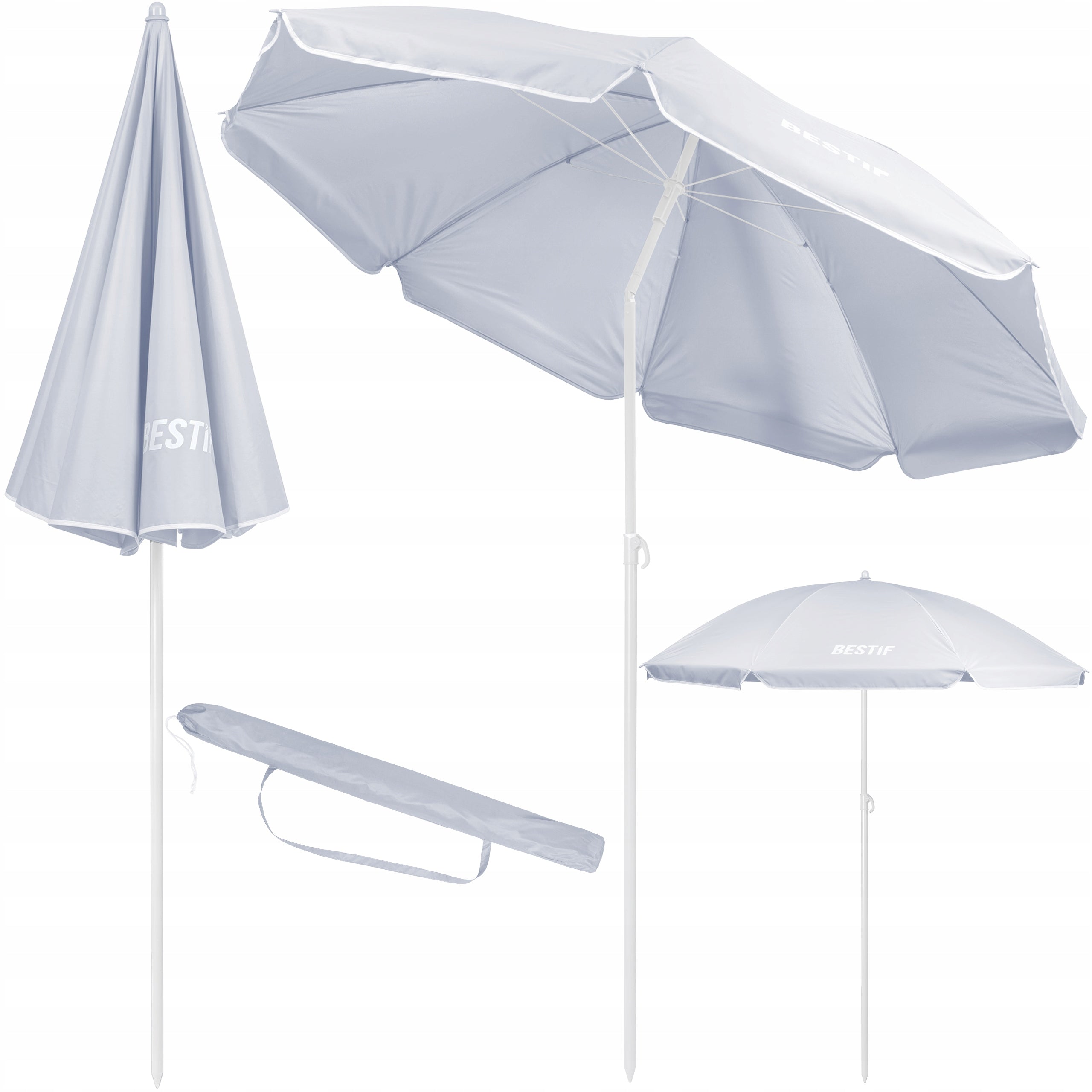 LARGE GARDEN BEACH UMBRELLA BESTIF BROKEN FOR BEACH 2M 200cm Manufacturer code BPL02 Beż
