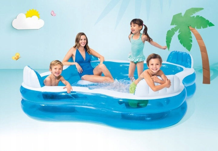LARGE GARDEN POOL INTEX WITH 4 SEATER SEATS FOR CHILDREN Brand Intex