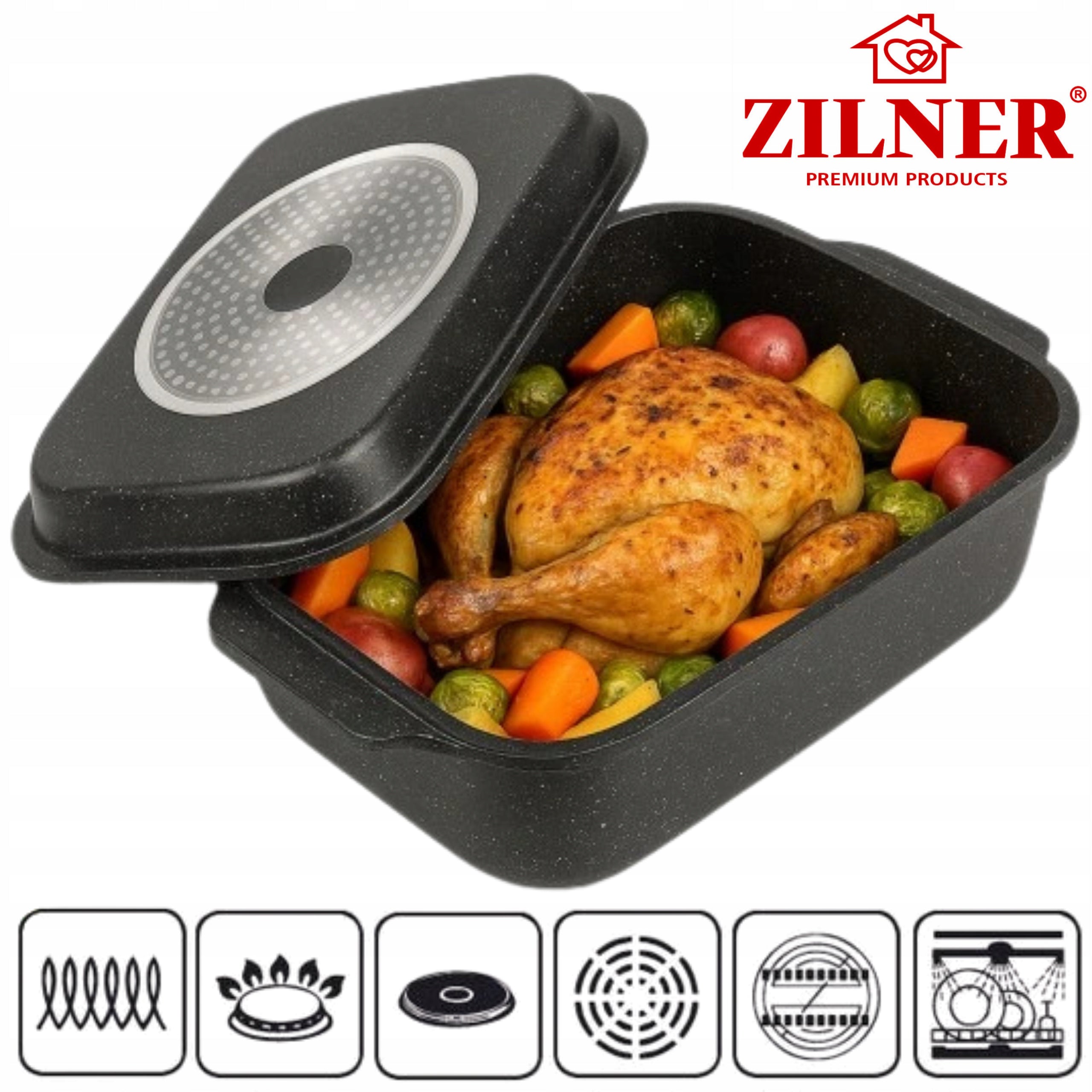LARGE GENTLEMAN FOR OVEN 6L Dish 2in1 FOR INDUCTION GAS 34cm Packaging status original