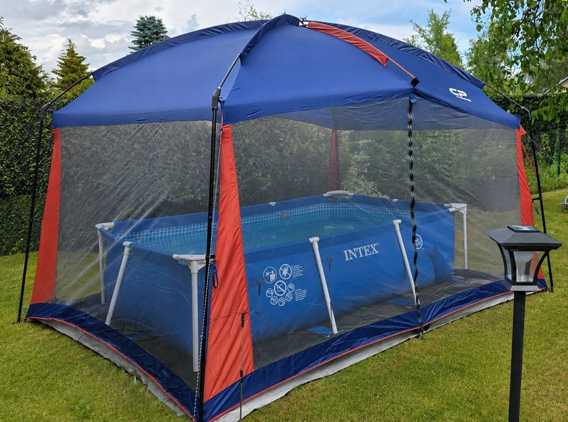 LARGE Garden Pavilion Tent with Mosquito Net BBQ SWIMMING POOL CAMPING Number of side walls 4 walls
