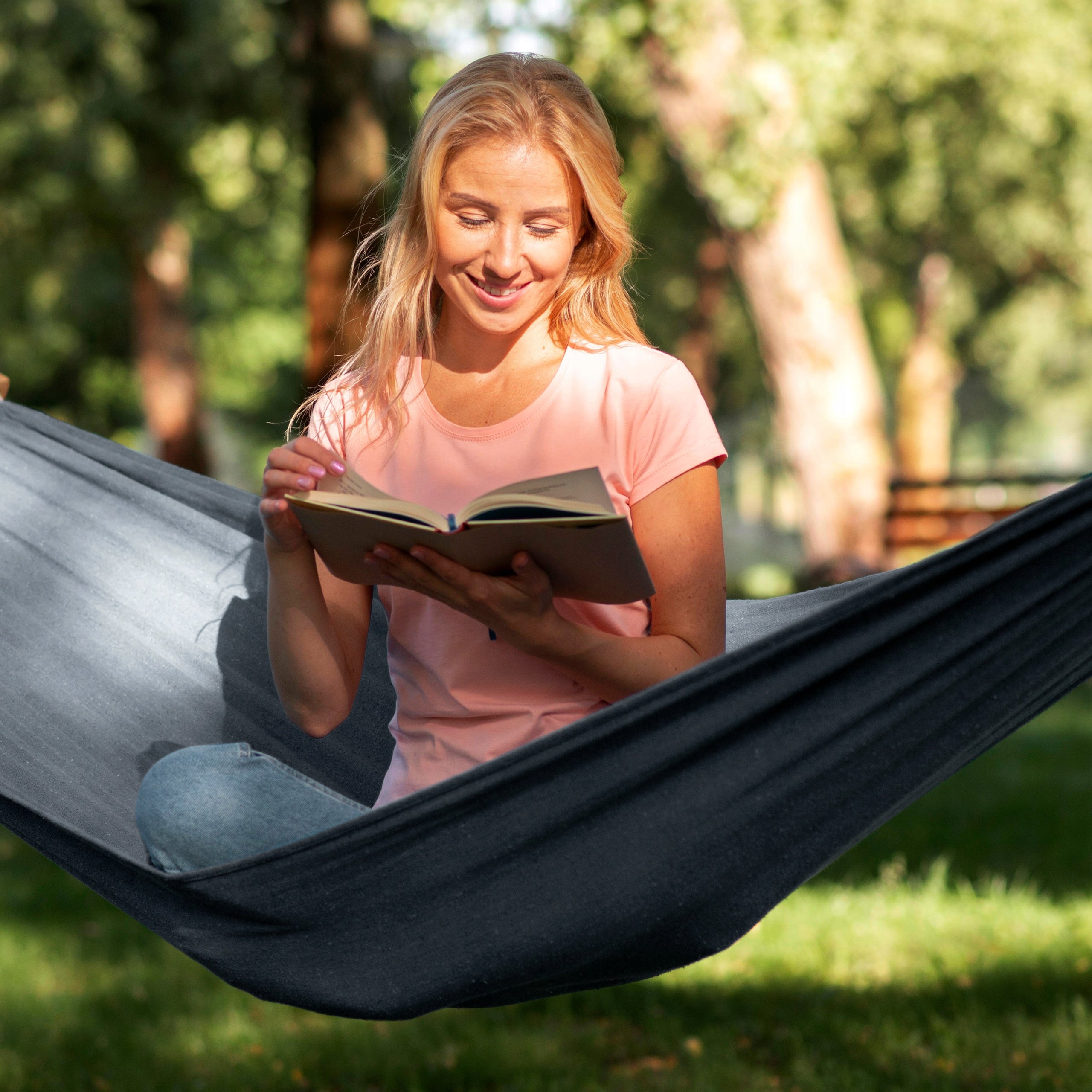 LARGE HAMMOCK 2 SEATER GARDEN SWING XXL 280x150 CM STRONG STABLE Manufacturer code Hamak Dwuosobowy Essence 280x150 - 28394