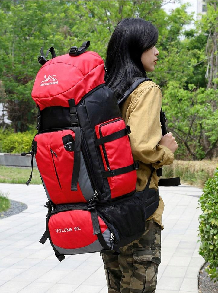 LARGE HIKING BACKPACK 90L Waterproof Camping Travel Universal Luggage Brand K&M