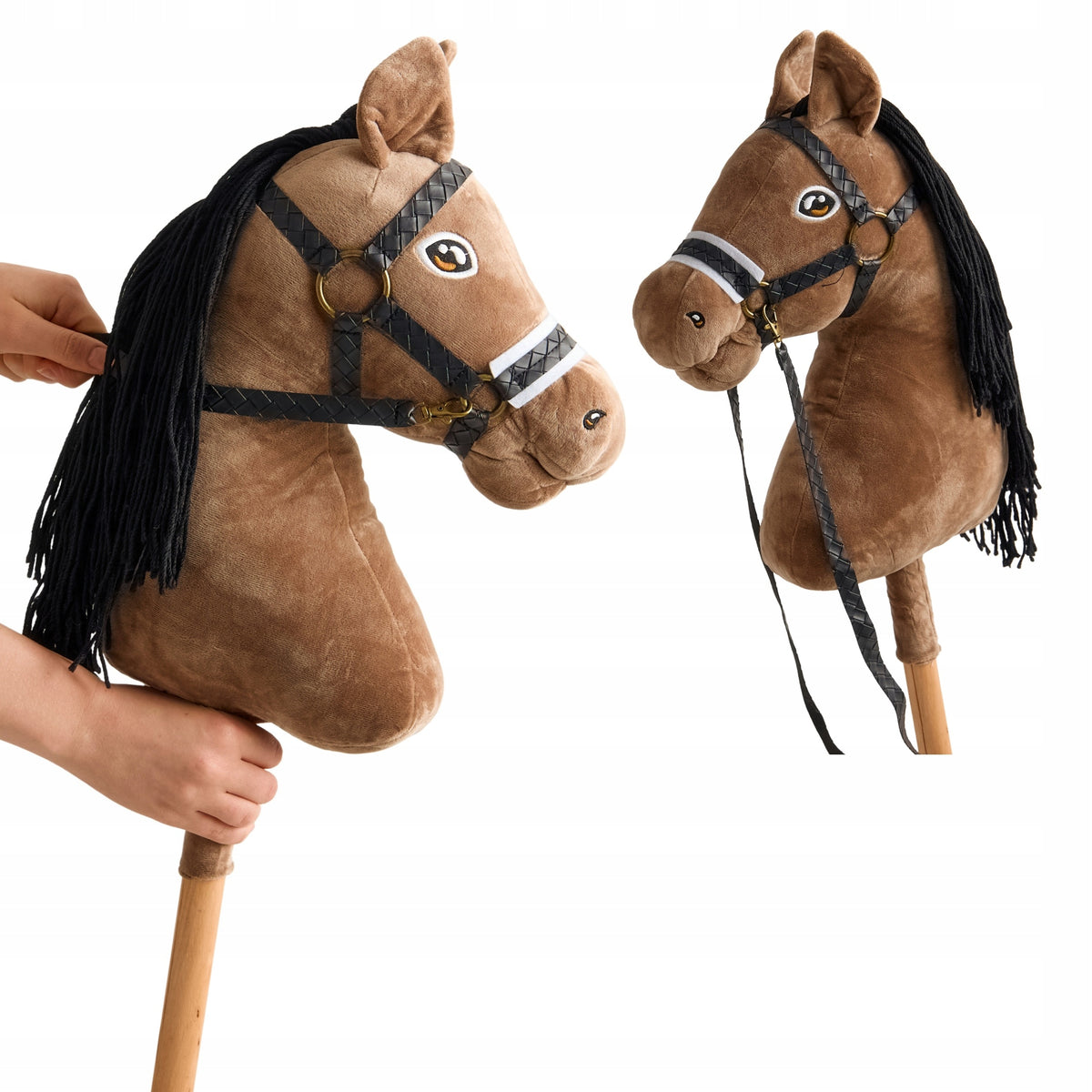 LARGE HOBBY HORSE ON A STICK A3 + CANTAR + REINS