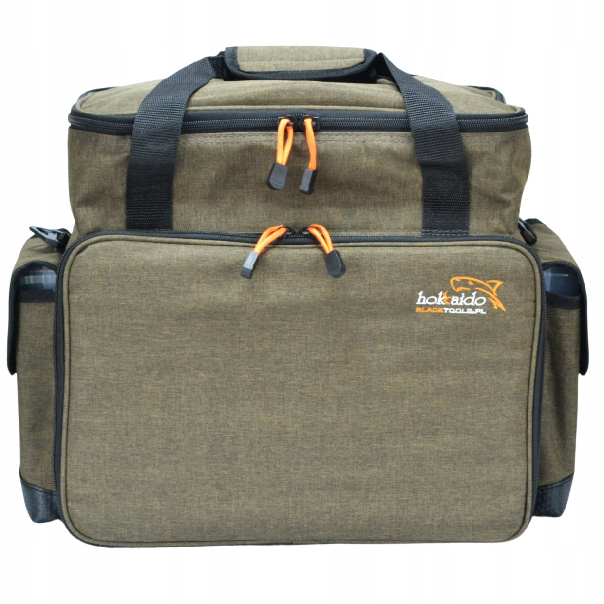 LARGE HOKKADO SHOULDER FISHING BAG 6 BOXES RIGID BOTTOM 35/47/23CM Brand Hokkaido