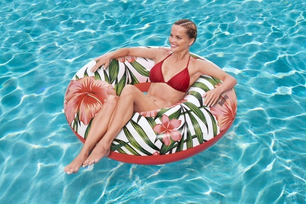 LARGE INFLATABLE WATER SWIMMING WHEEL MATTRESS 120cm Brand Bestway