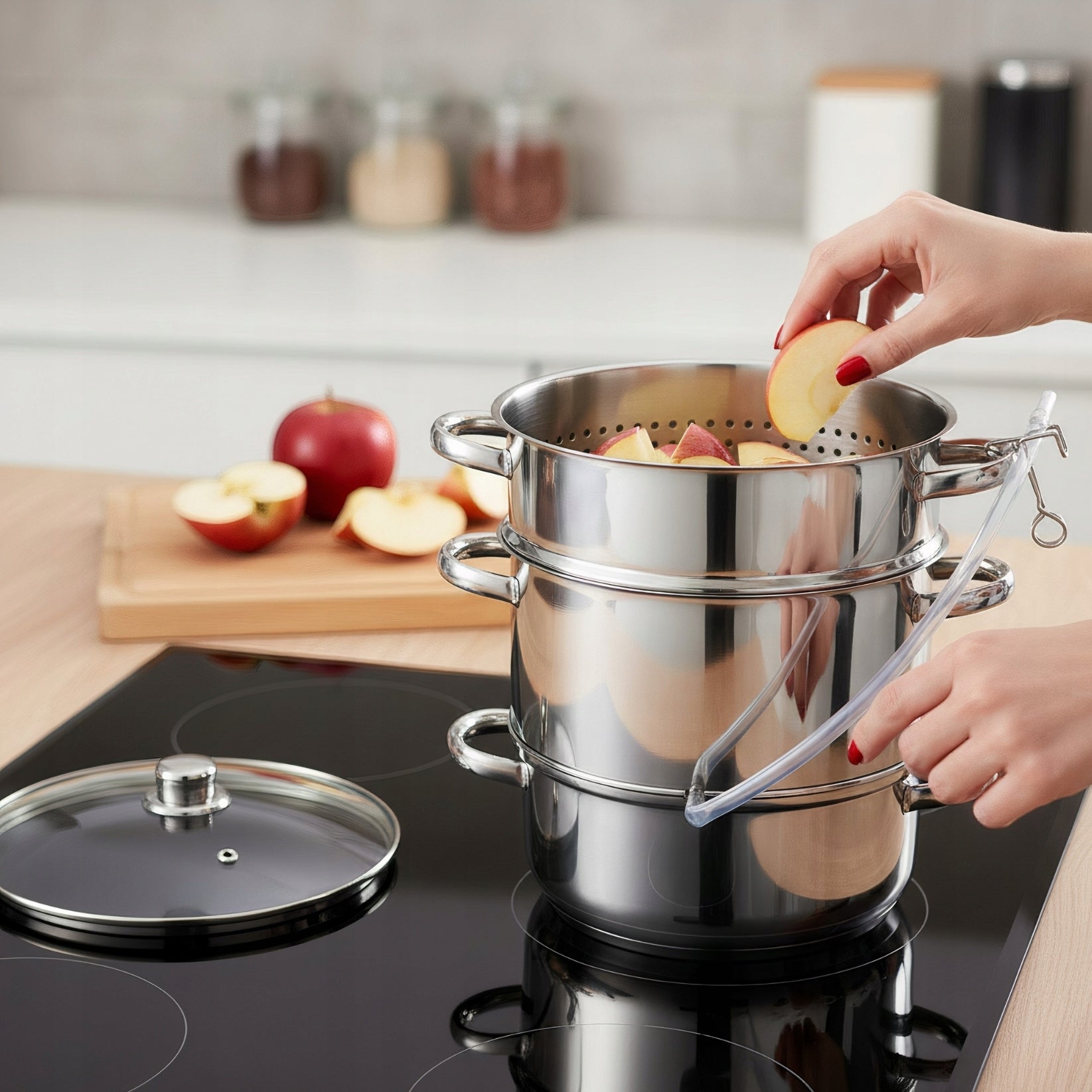 LARGE JUICER 8L STEAM JUICE POT INDUCTION GAS 26CM Brand no brand
