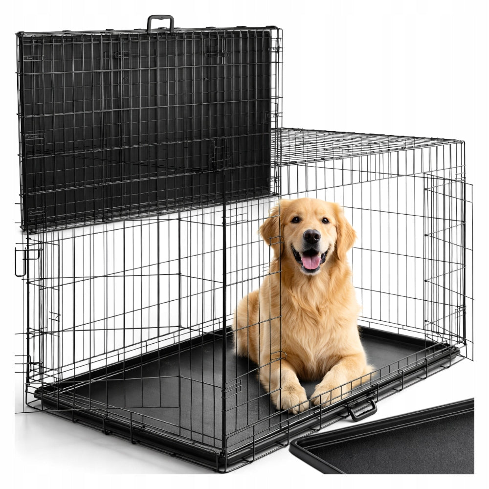LARGE KENNEL CAGE METAL PLAYPEN TRANSPORTER FOR DOG 107x71x77,5 XL