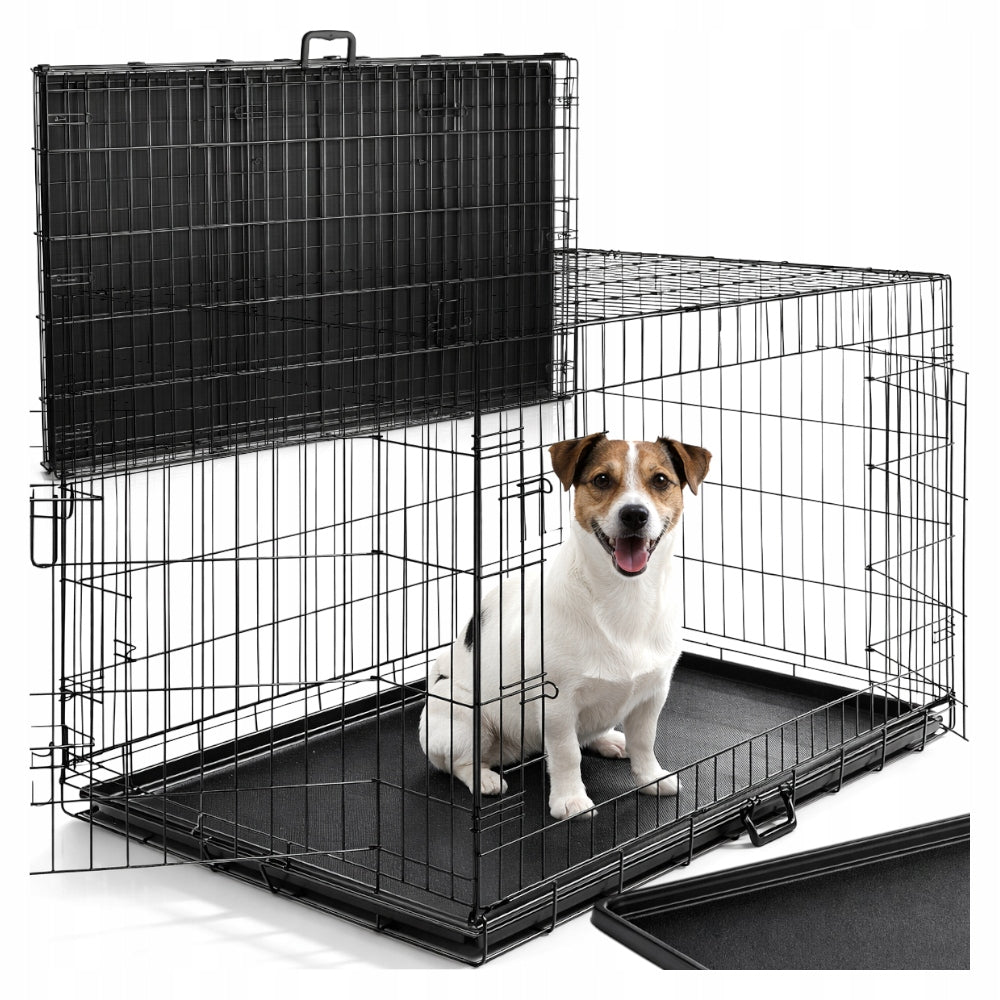 LARGE KENNEL CAGE METAL PLAYPEN TRANSPORTER FOR DOG 75,5x47x54,5 M