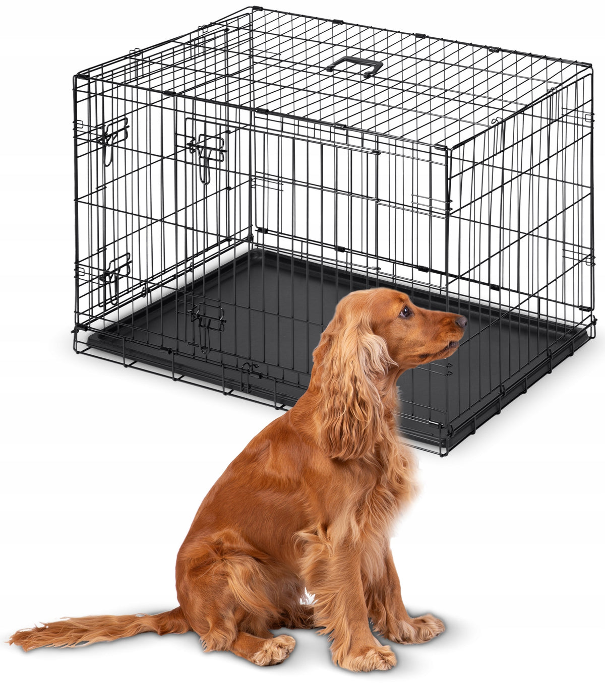 LARGE KENNEL CAGE METAL PLAYPEN Transporter for DOG DOGS 92x57x63 cm L Packaging status original