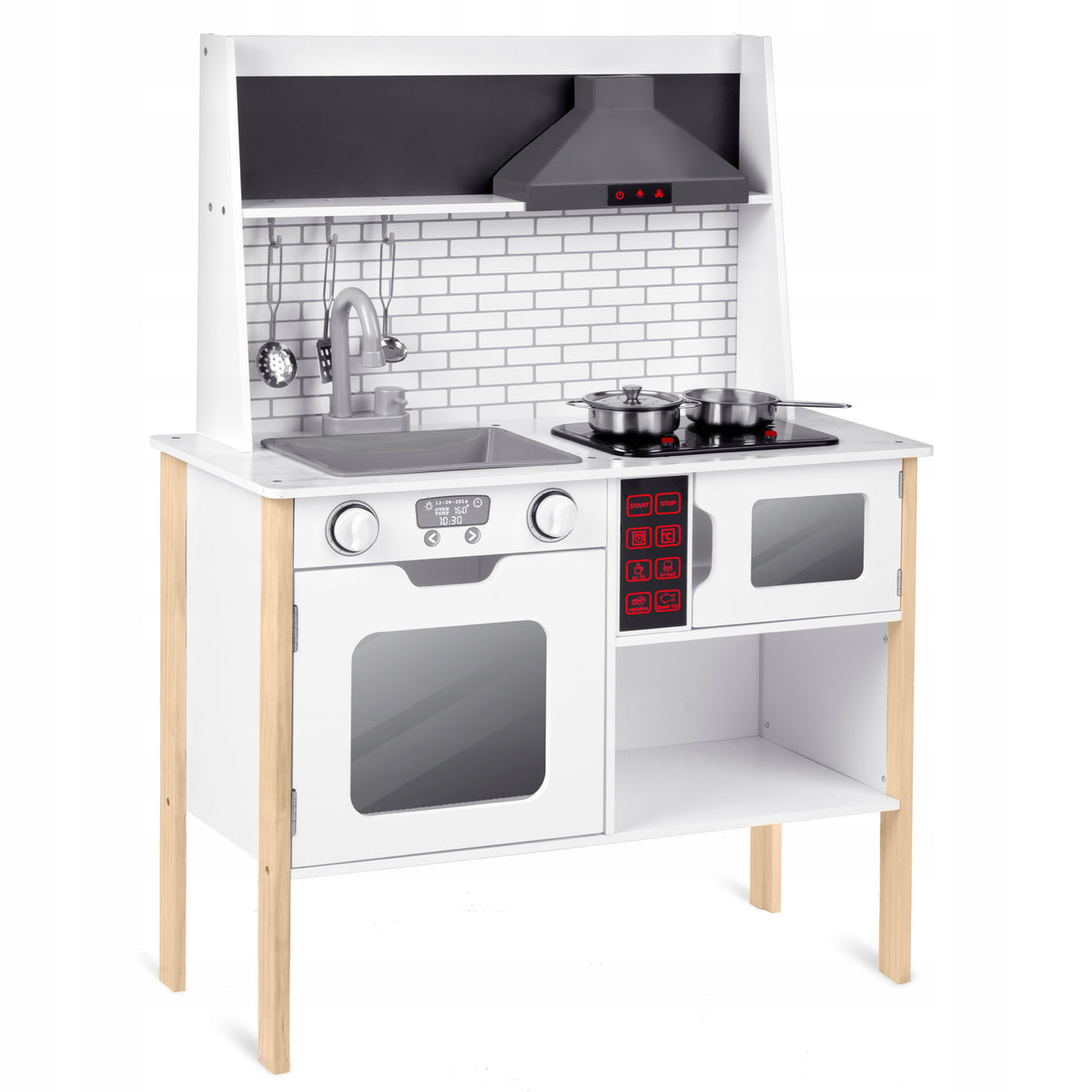 LARGE KITCHEN WOODEN INTERACTIVE FOR CHILDREN LED ACCESSORIES + SOUNDS Packaging status original