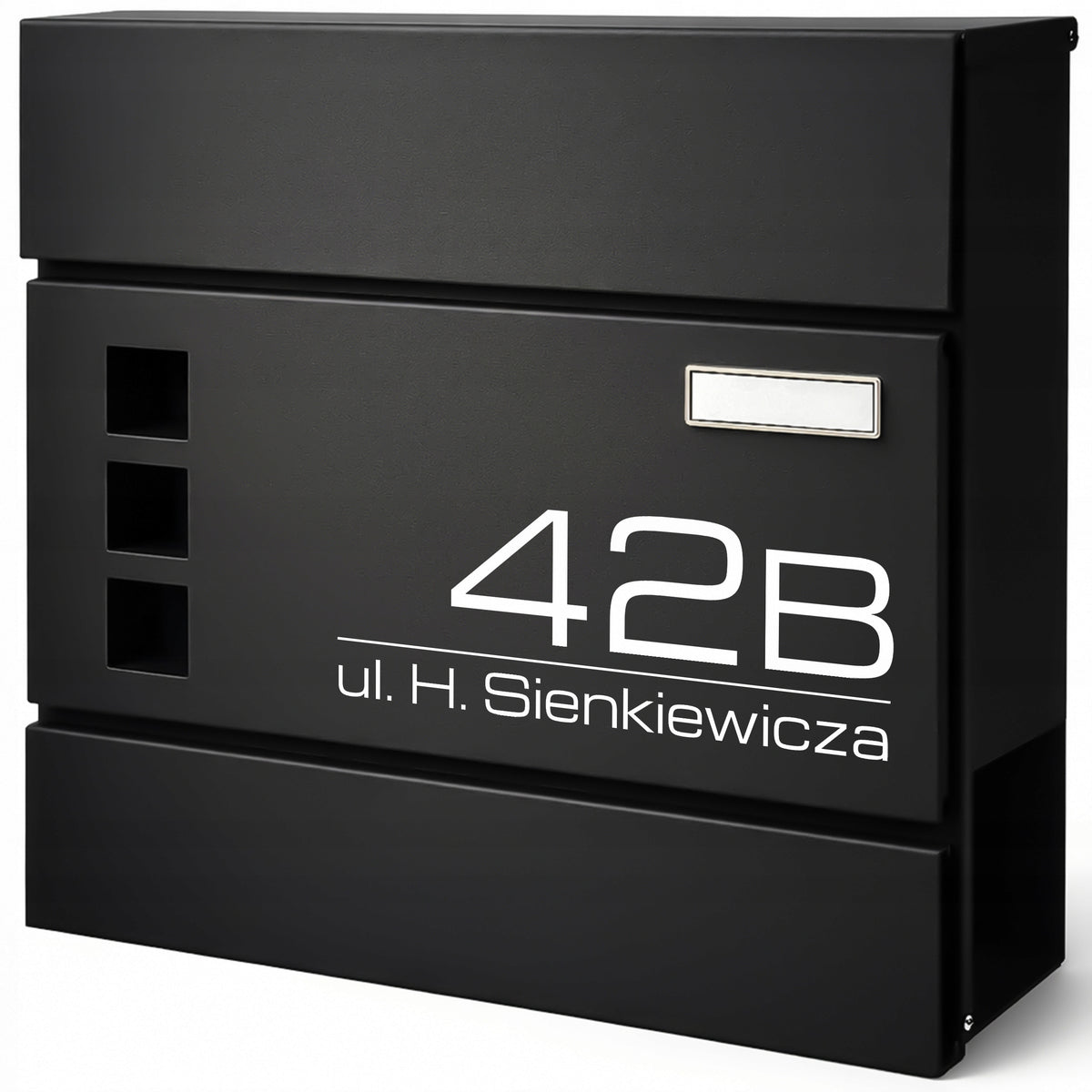 LARGE LETTERBOX Mail with Address Inscription House Number UV PRINTING