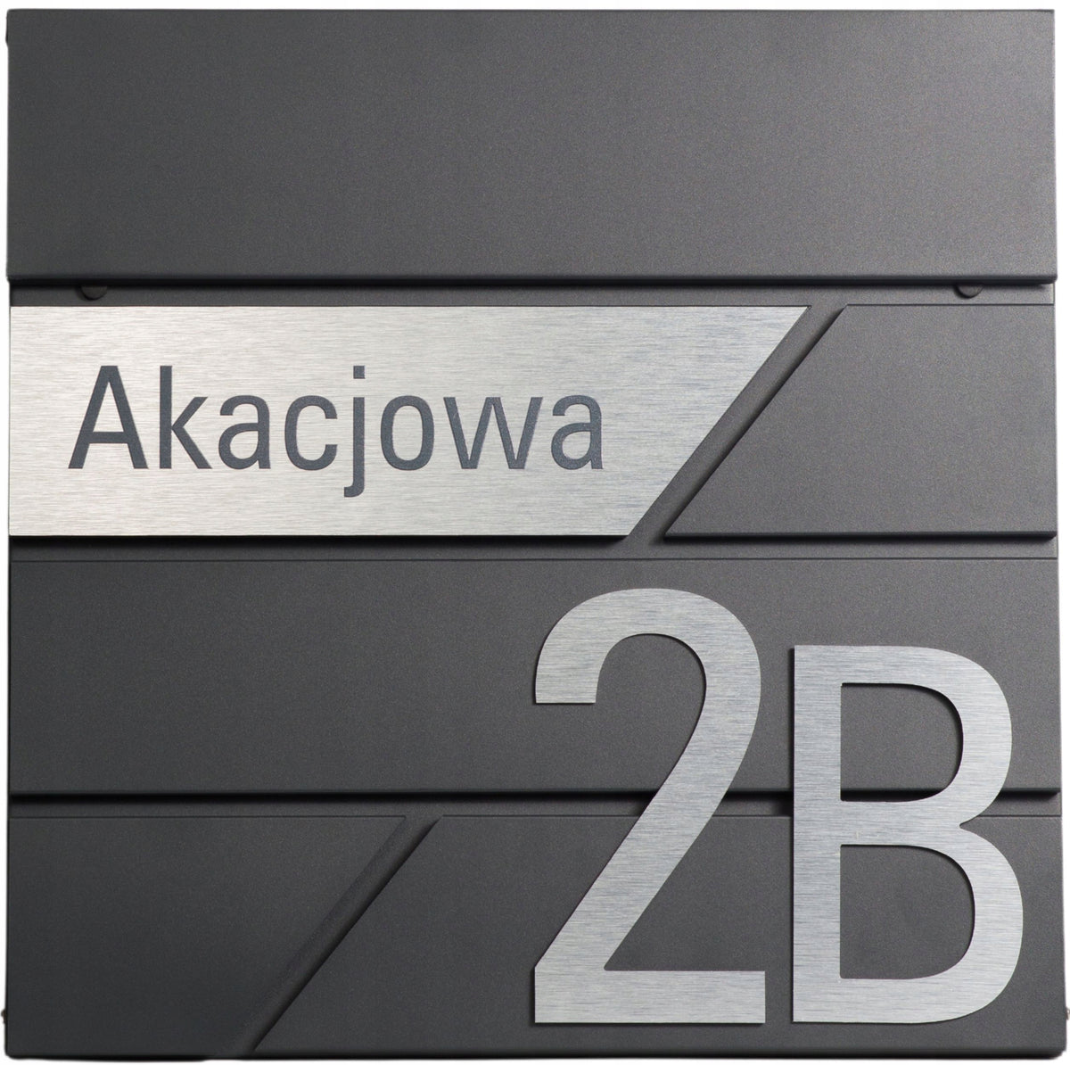 LARGE LETTERBOX WITH HOUSE NUMBER ANTHRACITE NEWSPAPER Manufacturer code SNL01