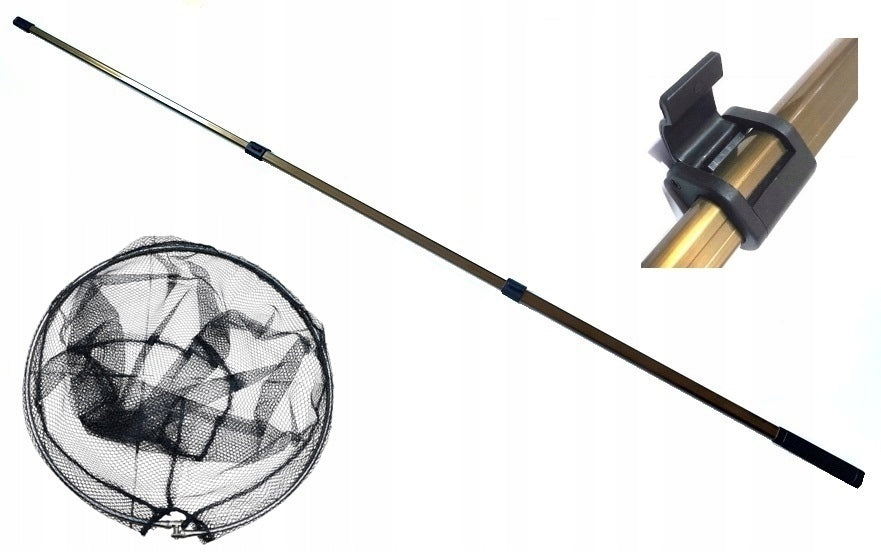 LARGE LONG LANDING NET 340 cm TELESCOPIC ROUND FISHING STRONG! Manufacturer code 80025