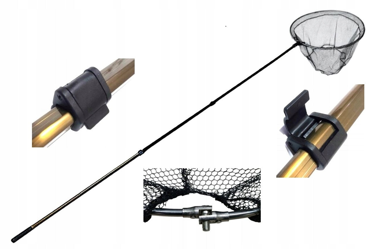 LARGE LONG LANDING NET 340 cm TELESCOPIC ROUND FISHING STRONG!