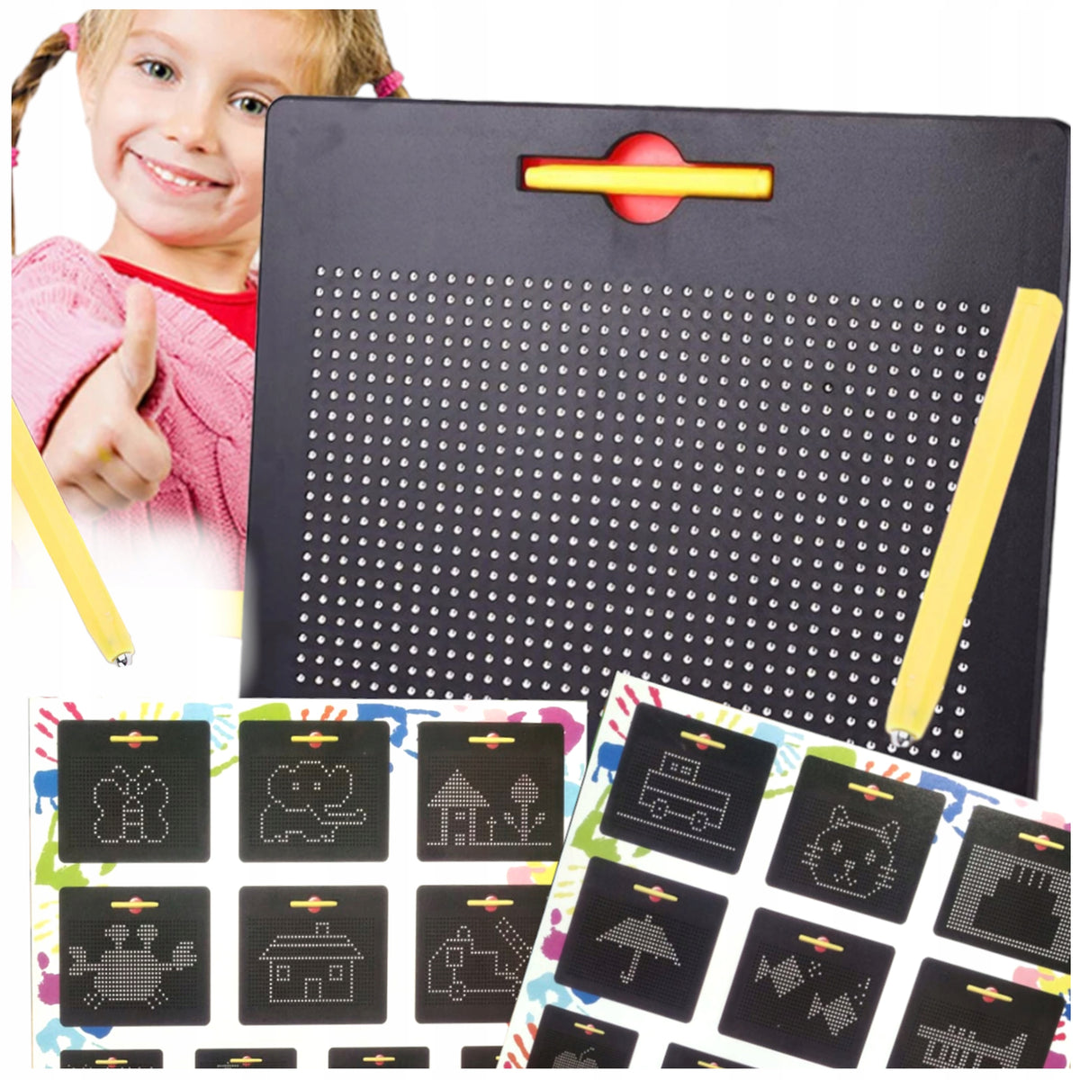 LARGE MAGNETIC BOARD FOR BALLS XL MAGIC TABLET WITH BALLS 714 BALLS