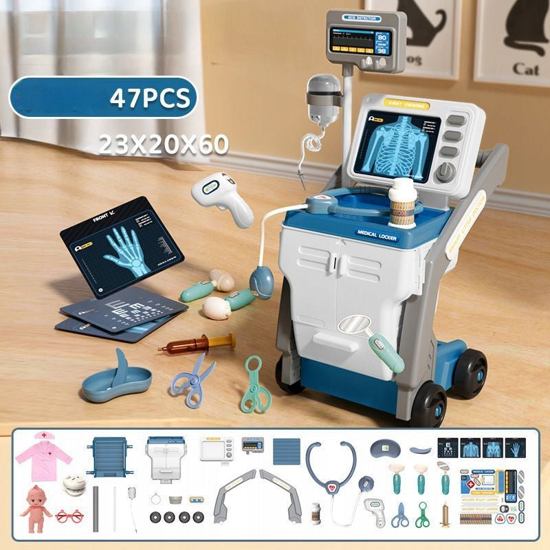 LARGE MEDICAL KIT TROLLEY EKG RTG RENTGEN XXL FUN IN DOCTOR 47 EL. Manufacturer code RE-1435