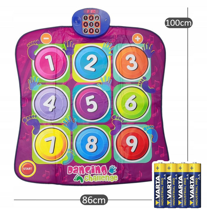 LARGE MUSIC MAT for Kids Arcade Game 5 LCD MELODIES + AA Batteries Kid's age 3+ years