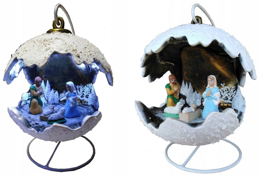 LARGE NATIVITY SCENE BUBBLE GLOWING CHRISTMAS HOLIDAY