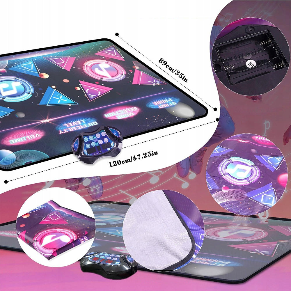 LARGE NON-SLIP DANCE MAT WITH 12 GAMES, 3 DIFFICULTY LEVELS 120x89CM Brand no brand