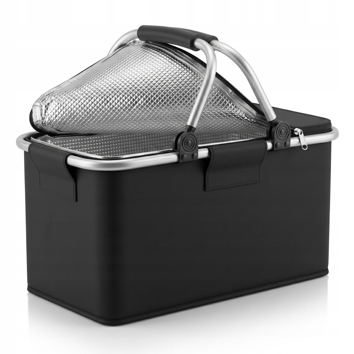 LARGE PICNIC BASKET THERMAL FOLDING HIKING BEACH SHOPPING BASKET Packaging status original