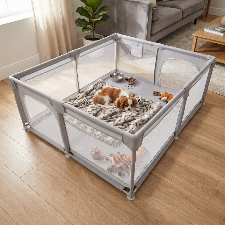 LARGE PLAYPEN FOR DOG ANIMALS HOMESTEAD CAGE CATWALK FOLDING LIGHT PUPPIES Manufacturer code 1721 DUŻY KOJEC DLA PSA ZWIERZĄT ZAGRODA