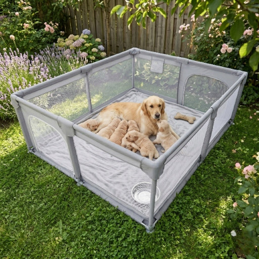 LARGE PLAYPEN FOR DOG ANIMALS HOMESTEAD CAGE CATWALK FOLDING LIGHT PUPPIES Packaging status original