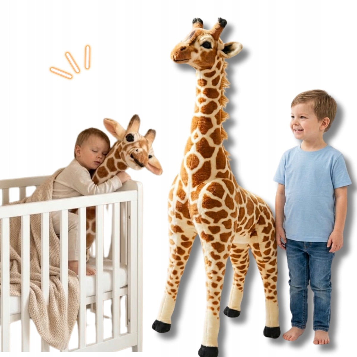 LARGE PLUSH GIRAFFE PLUSH TOY CUDDLY XXL GIFT FOR CHILDREN 75 cm