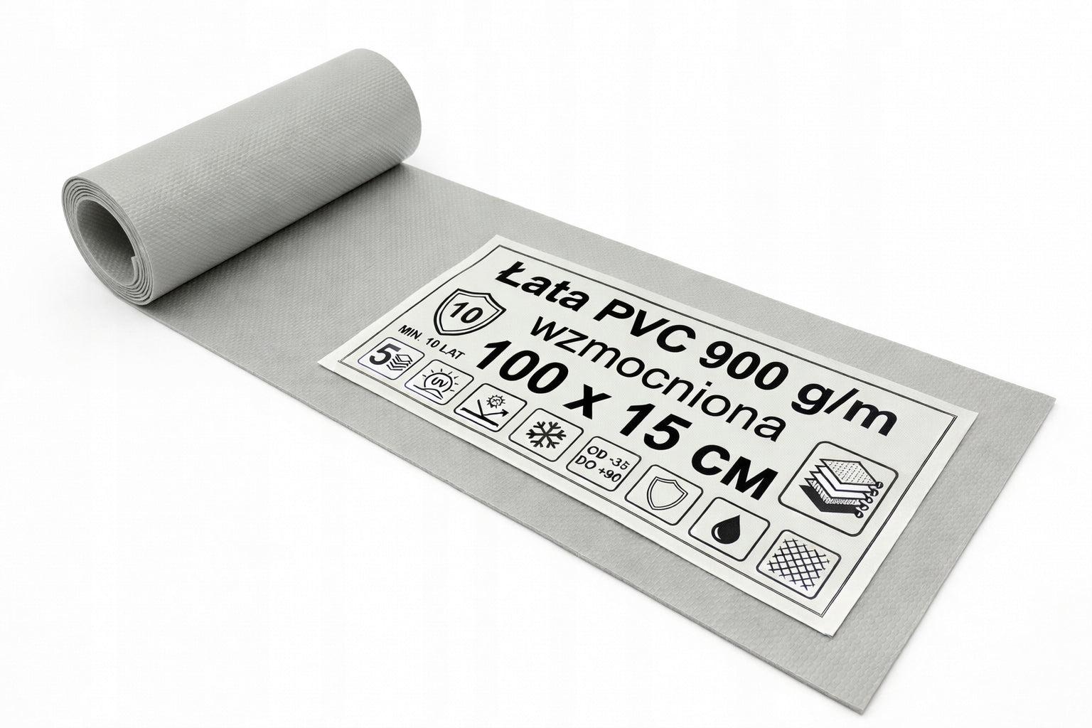 LARGE PVC Patch GREY 15cm x 1m for repairing PONTOON TARPAULIN POOL PONDS