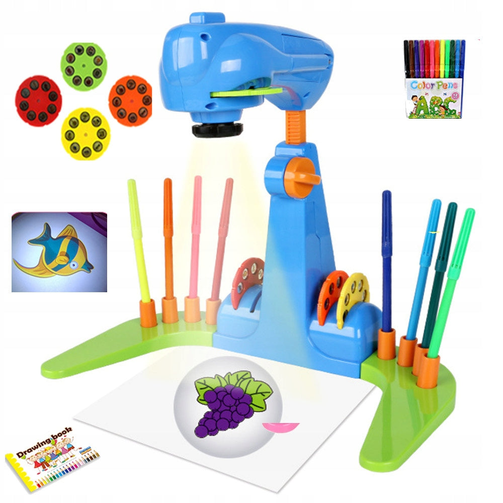 LARGE Projector FOR LEARNING TO Draw 32 Slides MARKERS