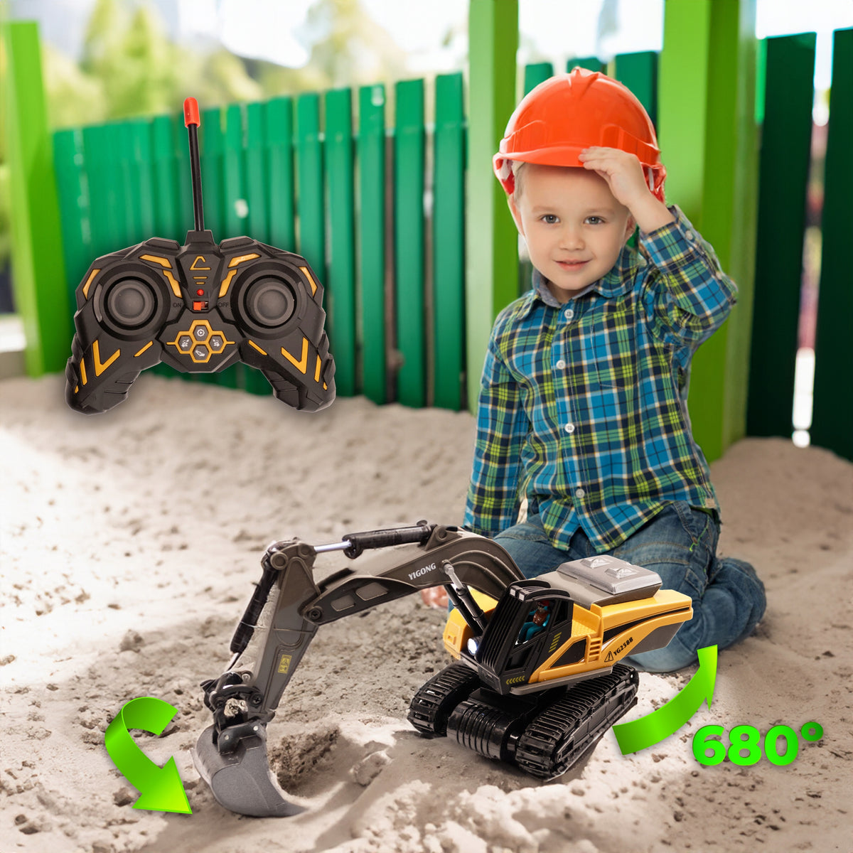 LARGE REMOTE CONTROLLED EXCAVATOR FOR CHILD ON REMOTE CONTROL LED CONSTRUCTION MACHINERY EAN (GTIN) 5906438549133