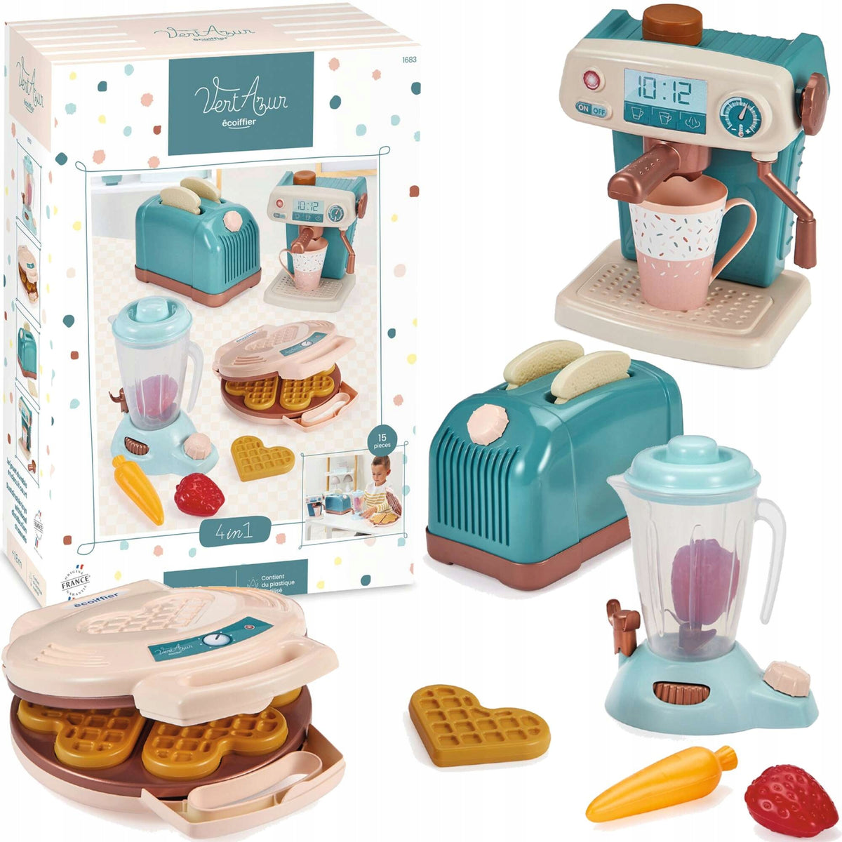 LARGE SET AGD KITCHEN ACCESSORIES TOASTER ESPRESSO BLENDER WAFFLE IRON 15 EL.