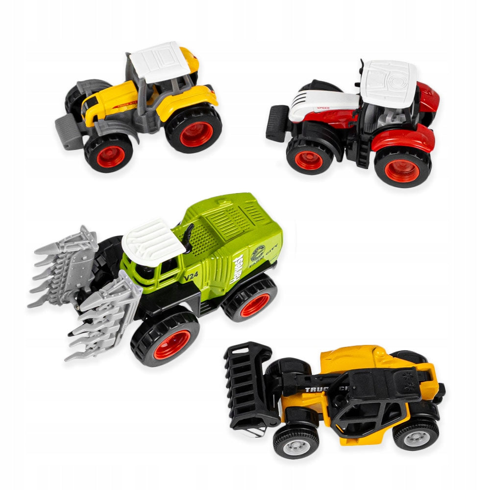 LARGE SET OF AGRICULTURAL VEHICLE MACHINERY FOR CHILDREN TWO TRACTORS TRACTOR PLOUGH EAN (GTIN) 5903772587456