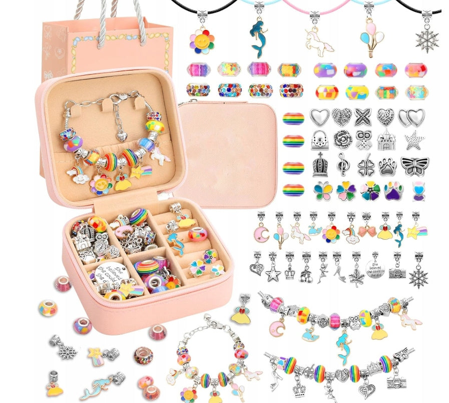 LARGE SET OF BEADS FOR MAKING BRACELETS AND NECKLACES CHARMS BEADS