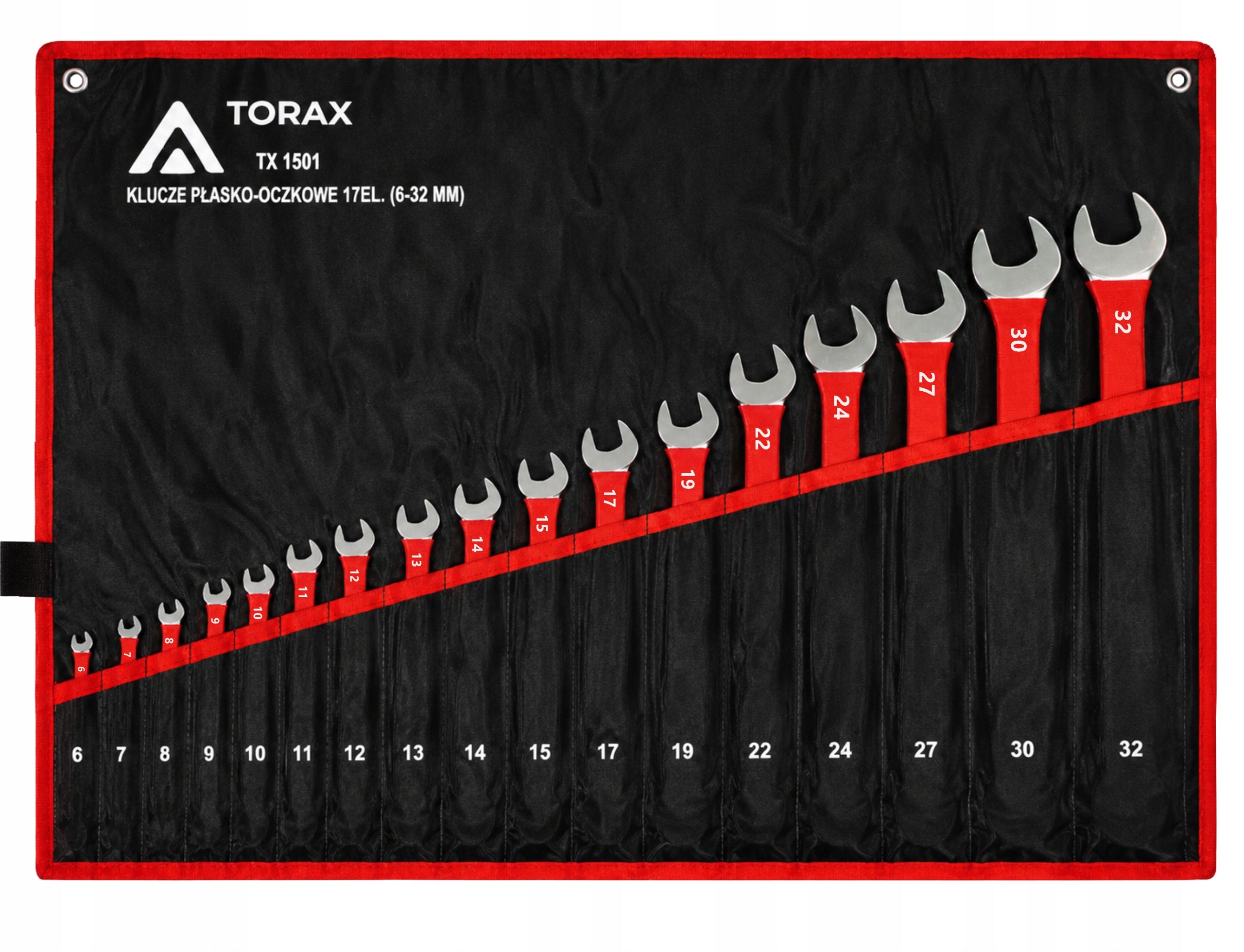 LARGE SET OF FLAT-EYE WRENCHES 17el CRV 6-32mm RUBBER FLAT MAT Packaging status original