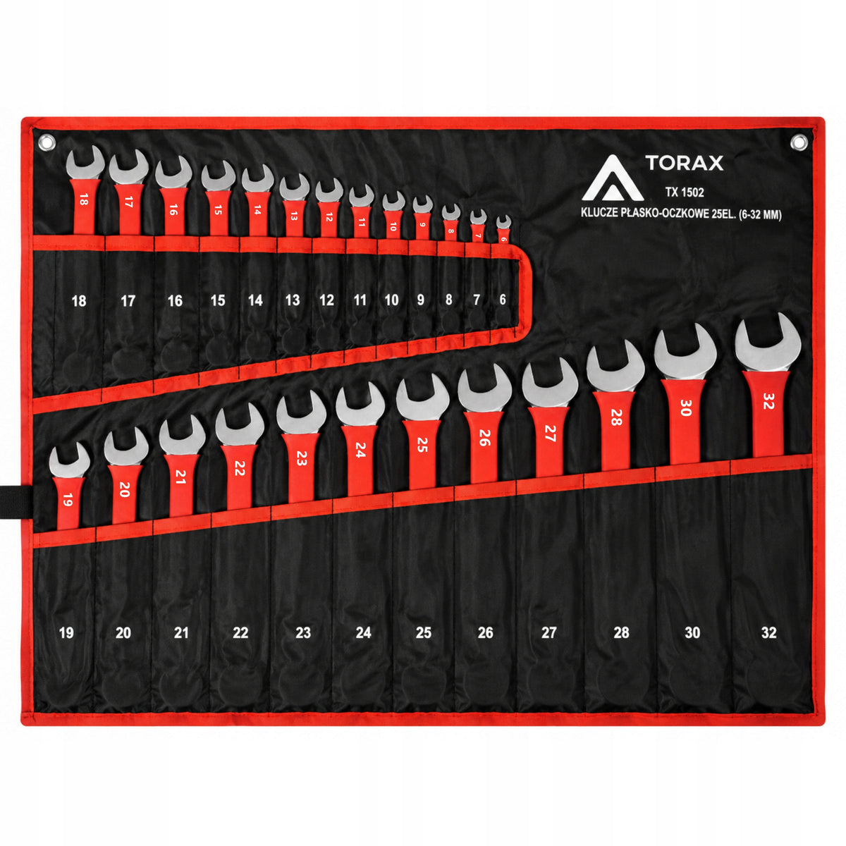 LARGE SET OF FLAT-EYE WRENCHES 25el CRV 6-32mm RUBBER FLAT MAT Packaging status original