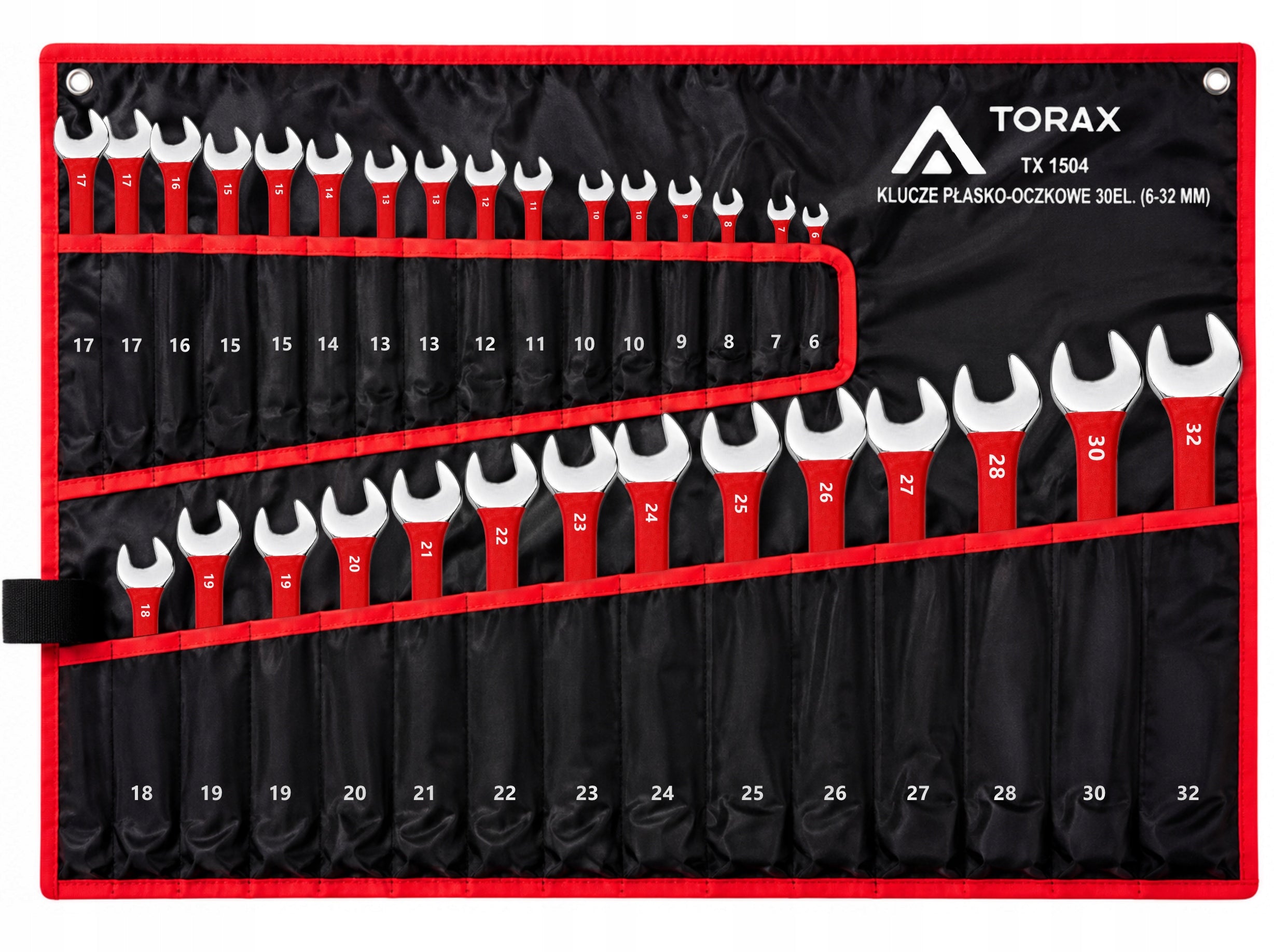 LARGE SET OF FLAT-EYE WRENCHES 30el CRV 6-32mm RUBBER FLAT MAT Packaging status original